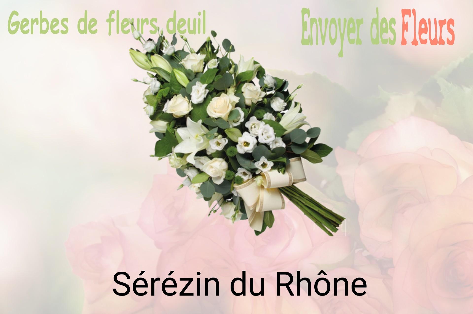 Gerbe de fleurs de deuil livrée à Sérézin-du-Rhône